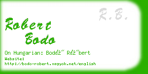 robert bodo business card